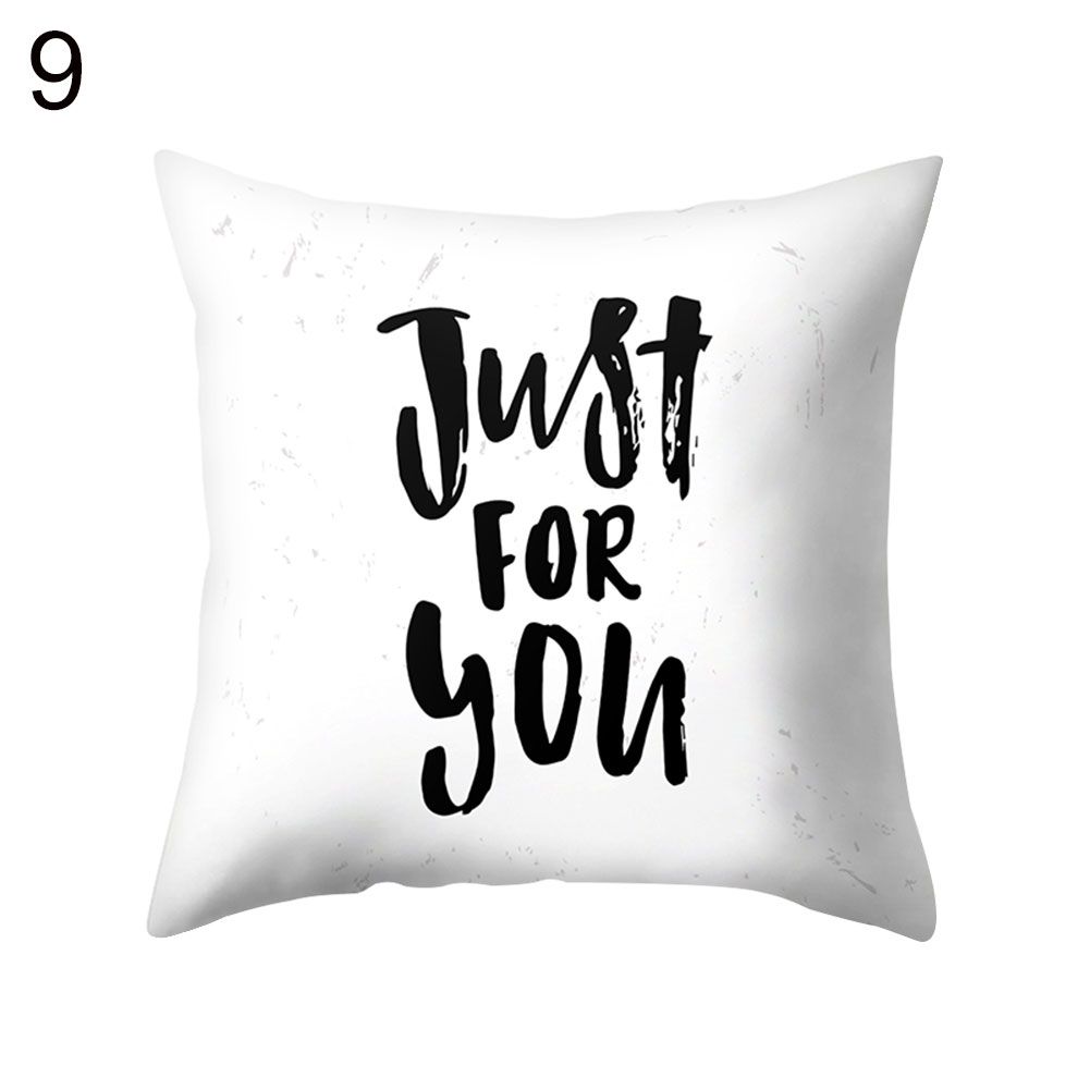 Love Life Smile Letter Throw Pillow Case Cushion Cover Sofa Bed Car Decoration