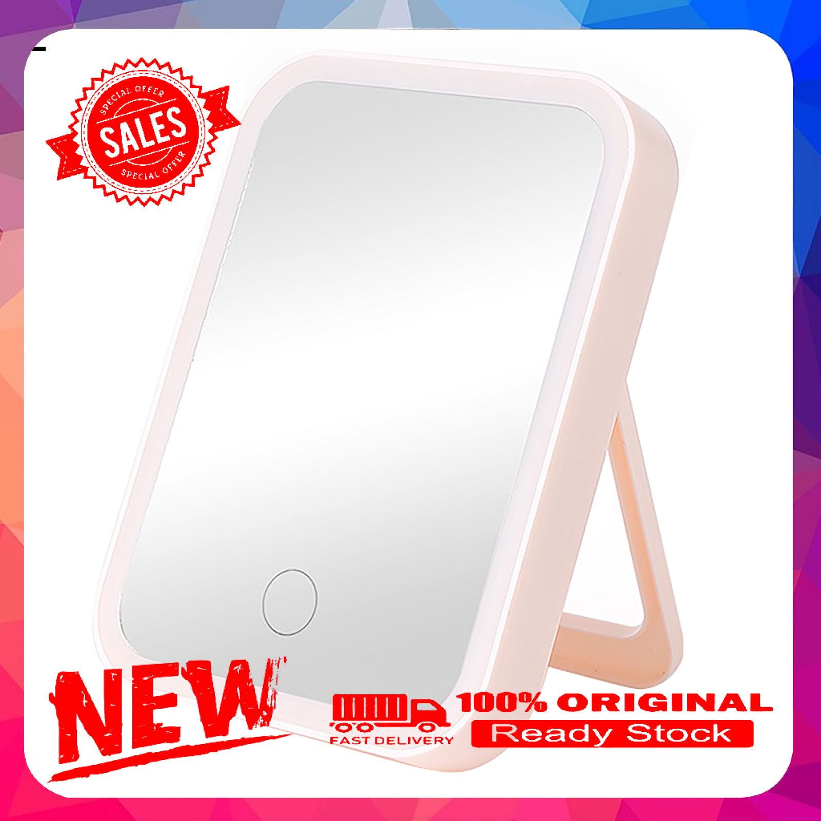LED Makeup Mirror Illuminated Clear Touch Control Micro USB LED Cosmetic Mirror for Ladies