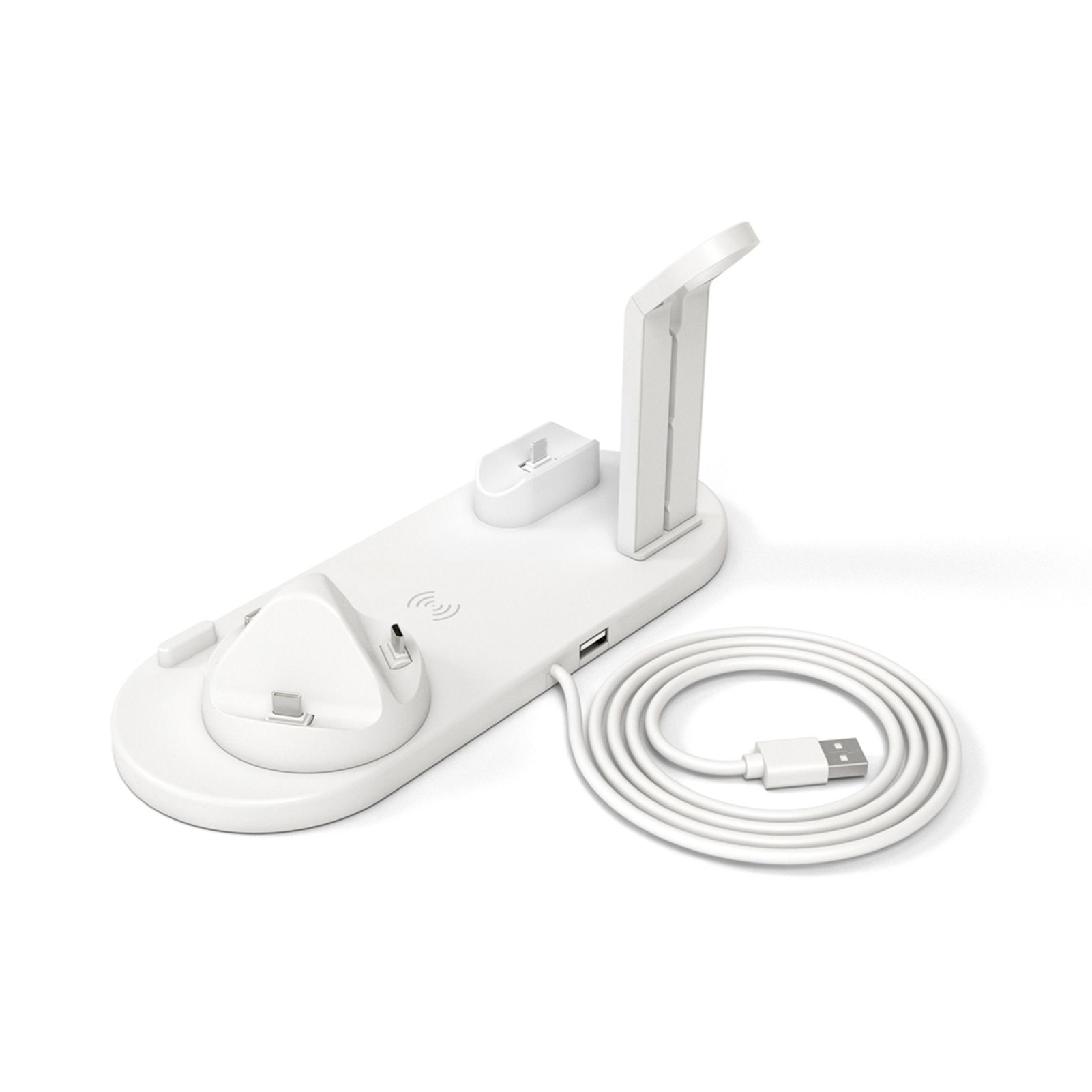 Replacement for iPhone12 11 X XR XS Samsung Galaxy S9 S8 iWatch 5 4 3 2 1 Airpods Wireless Charger Stand 4in1 Wireless Charging Base Qi Certified