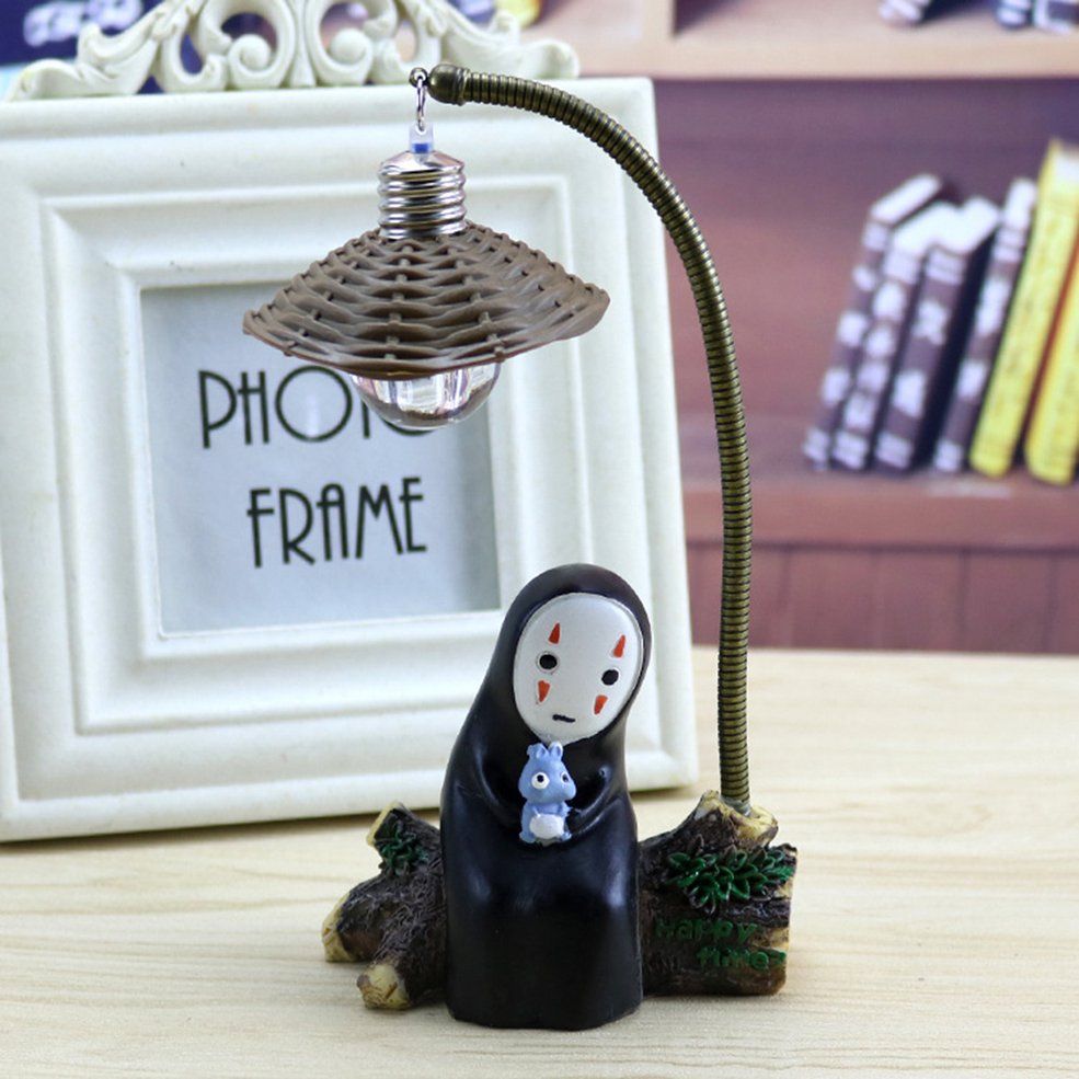 Animated Film Kawaii No Face Male Nightlight Resin Handicraft Bedroom Lamp