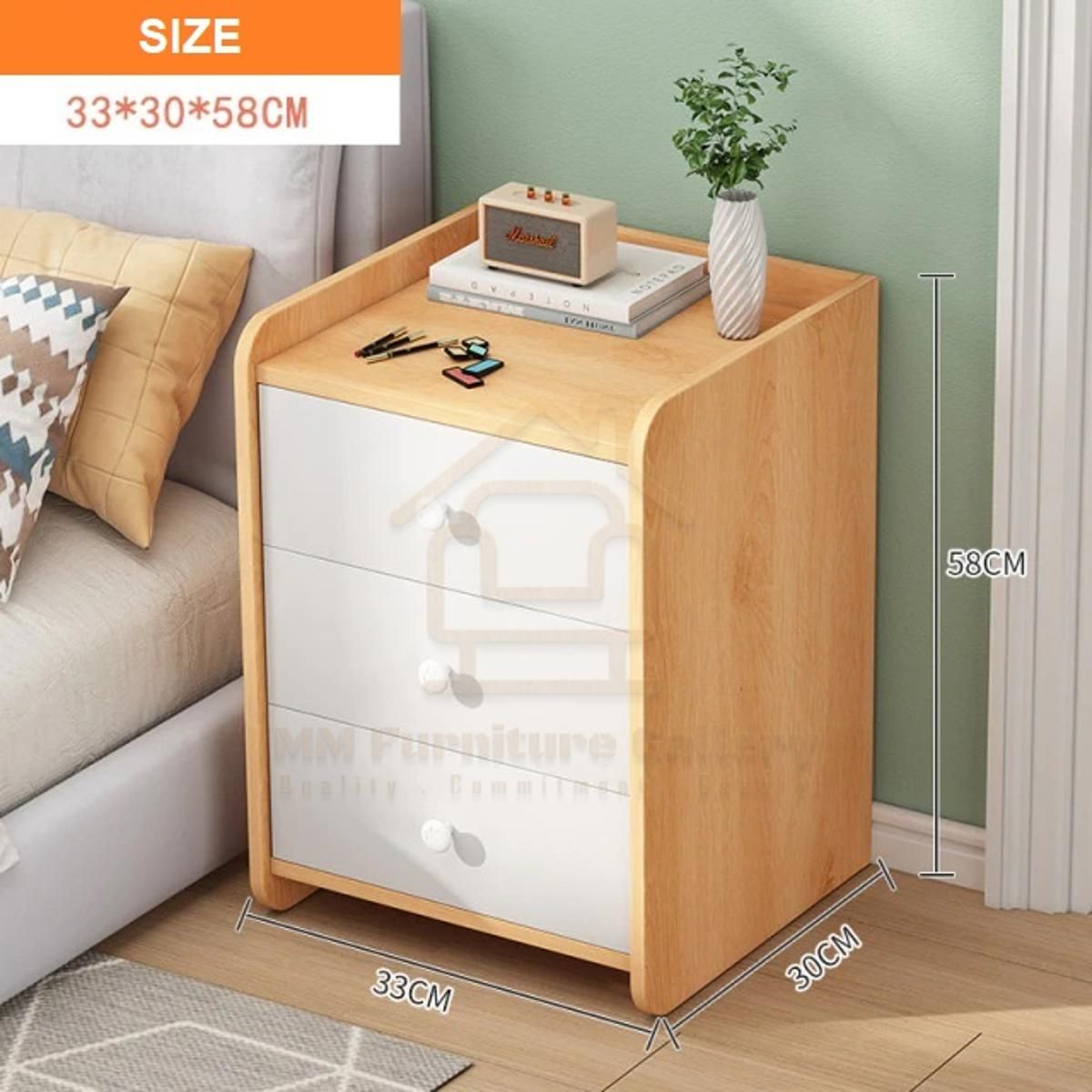Modern Luxury Bedside Table with 3 Drawer Storage Cabinet Storage Cabinet Bedside Table Home Bedroom Furniture Bedside Table