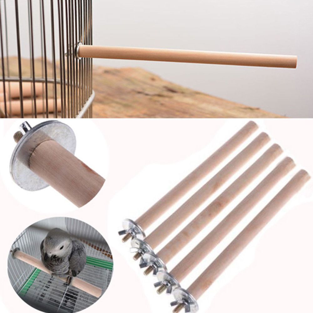 Yfashion Pet Wood Hanging Stand Rack oy Branch Perches for Bird Parrot Parakeet Cage
