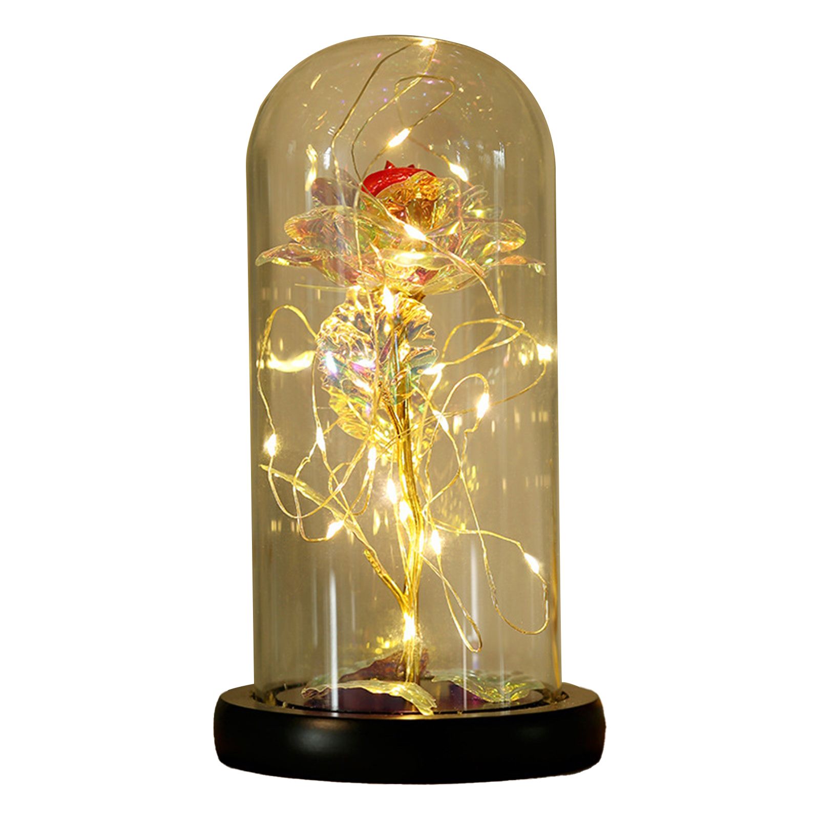 LED Imitation Rose Ornament LED Christ Galaxy Rose Gift