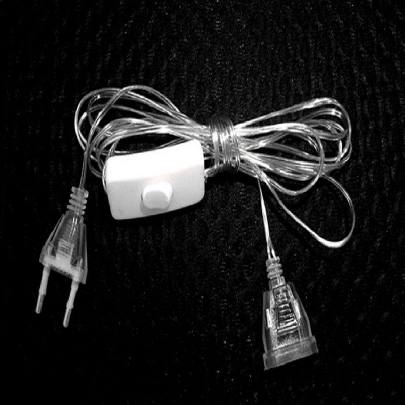 3x3M Festoon LED Icicle Curtains String Lights Christmas Garland Fairy Lights Outdoor Garden Wedding Party Navidad Decoration--White 220V EU--3MX2M