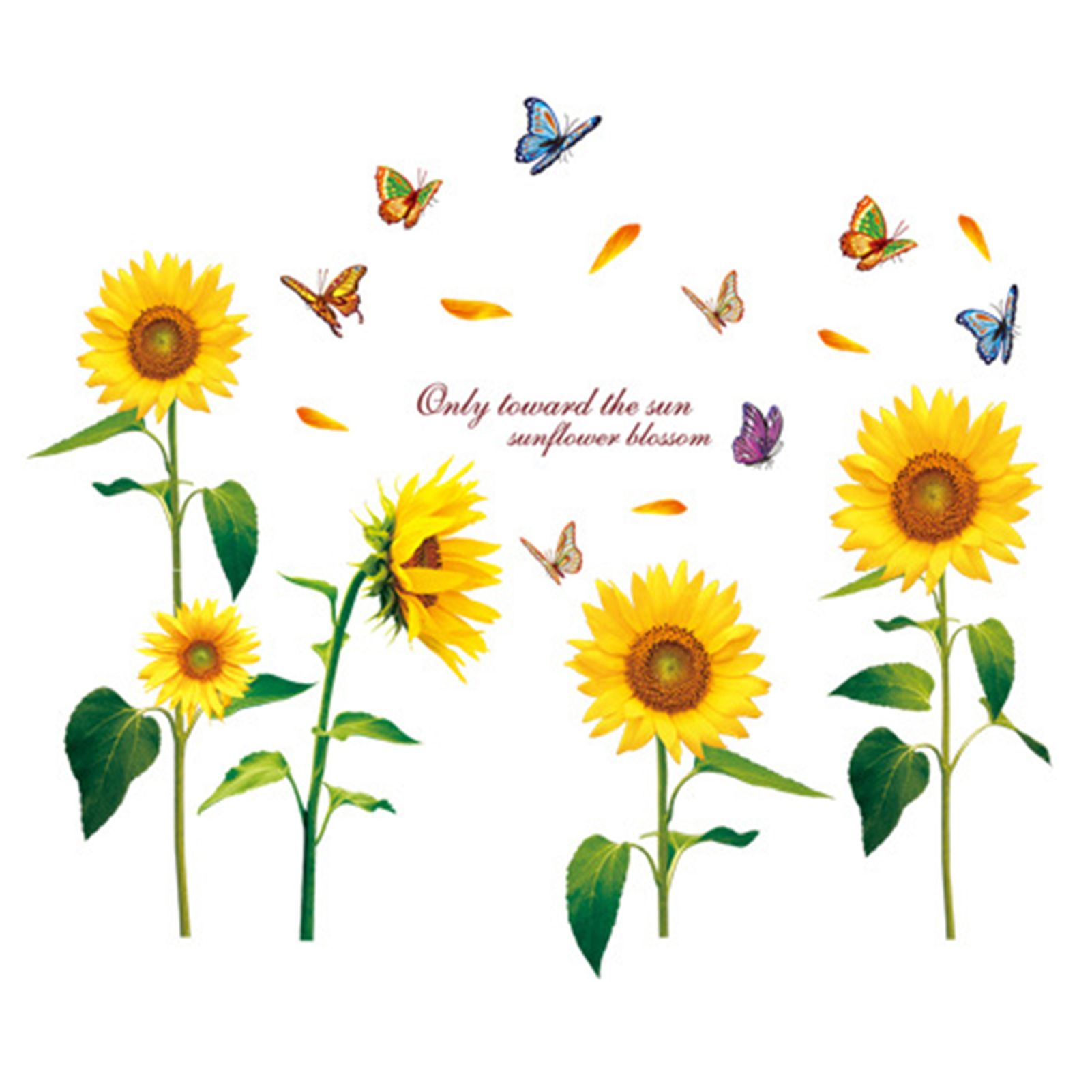 Wall Sticker Waterproof Bedroom Background Sunflower Wall Sticker
