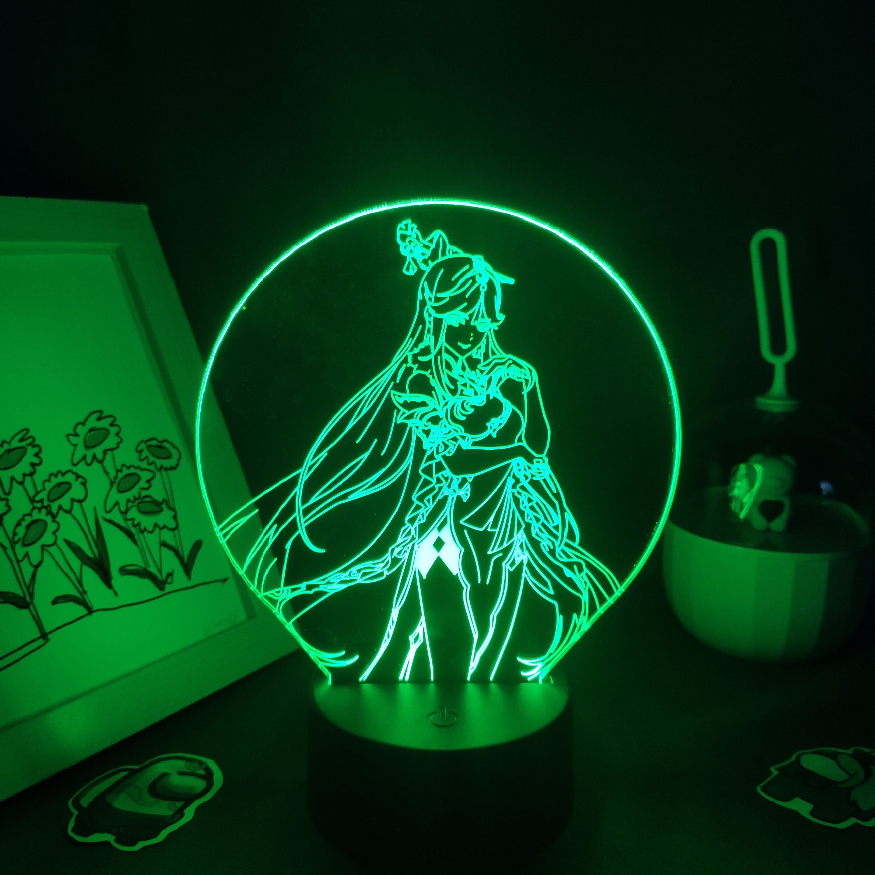 Genshin Impact Game Figure Barbatos 3D Lamp Led RGB Night Lights Birthday Cool Gift Friend Gaming Room Table Colorful Decoration