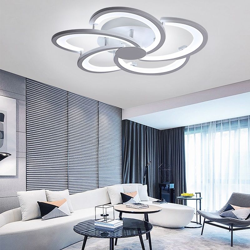 Modern Ceiling Light 5 Heads Modern LED Acrylic Ceiling Light Chandeliers Living Room