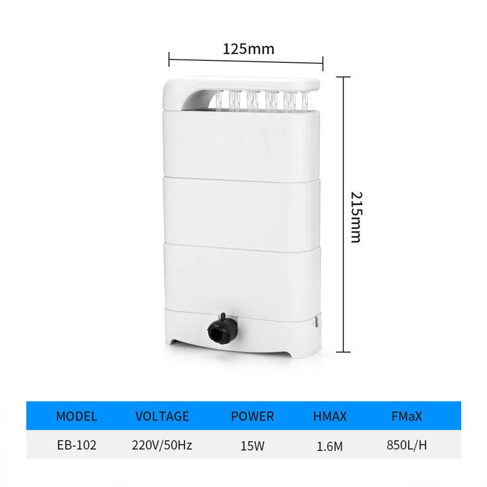 GC Low Water Level Tortoise Fishbowl  Filter Quiet Pump Shallow Water Waterfall Type Water Purifier Aquarium Decoration Accessories color