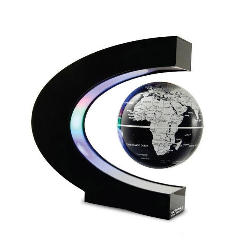 Magnetic Levitation Floating  LED World Map Novelty Night Light Electronic Antigravity Ball Lamp For Office Home Decoration