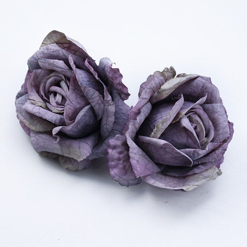 2PCS Retro roses head wedding decorative flowers wall christmas decorations for home scrapbooking artificial flowers wholesale
