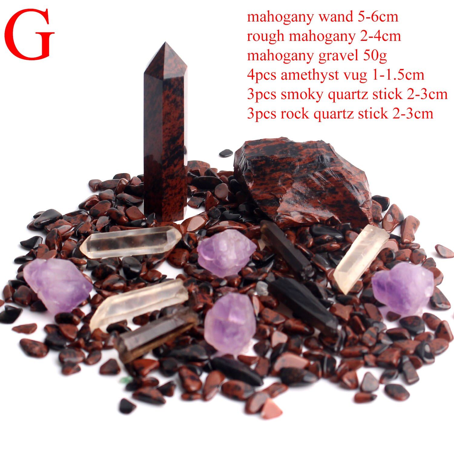 Mixed Natural Crystal Amethyst Wandpoint Gravel Set Raw Mineral Specimen Rock Colorful Chakra Stone Reikihealing Home Decor