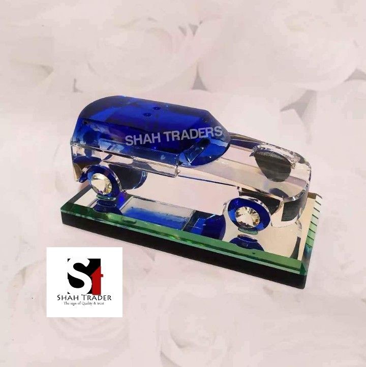 3D Color Famous Crystal Glass Car Model For Gifts & Room Decoration