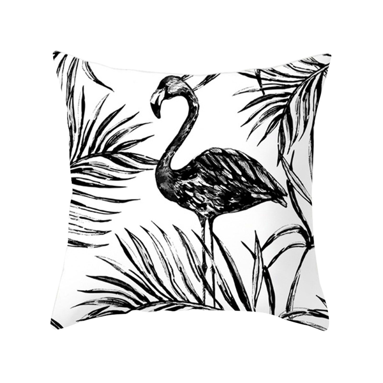 Pillow Case Breathable Removable Leaf Pattern Throw Pillow Cover Case for Home