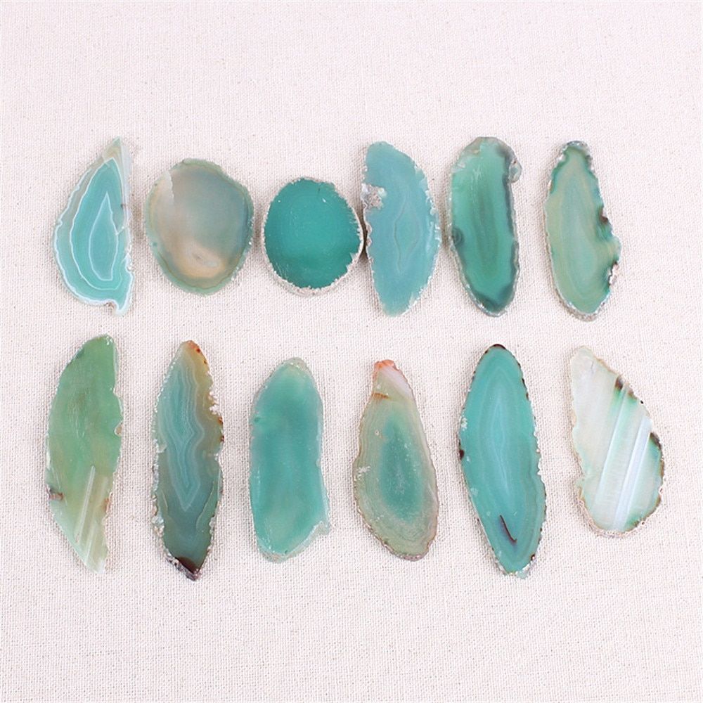 Natural Agate Slice Geode Polished Irregular Crystal Slice Stone DIY Pendant Mineral Decoration Grade Mini DIY Unique Practical