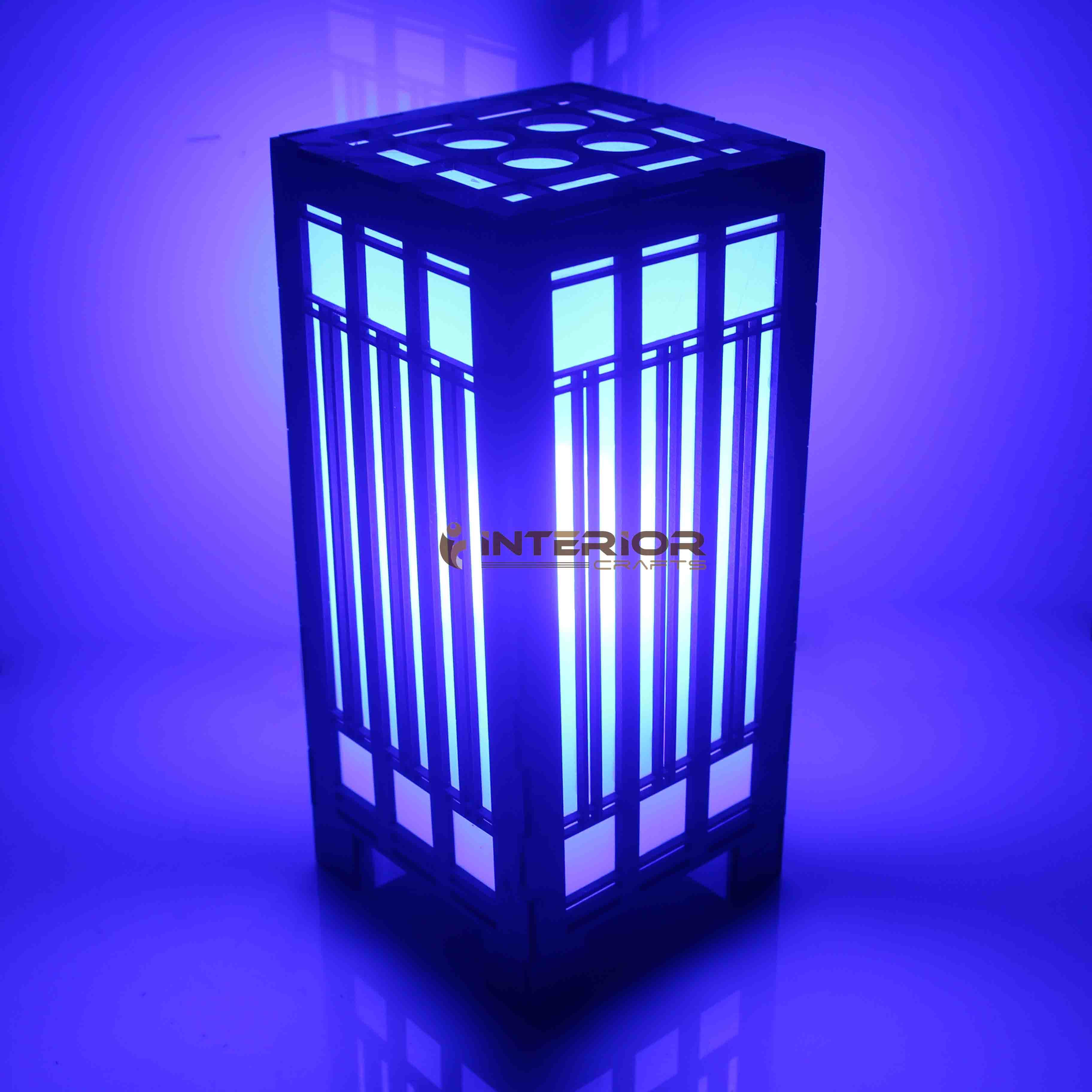 Japanese Style Table Lamp Blue LED -INTJ-244 - Table Lamp - Table Lamp - Table Lamp
