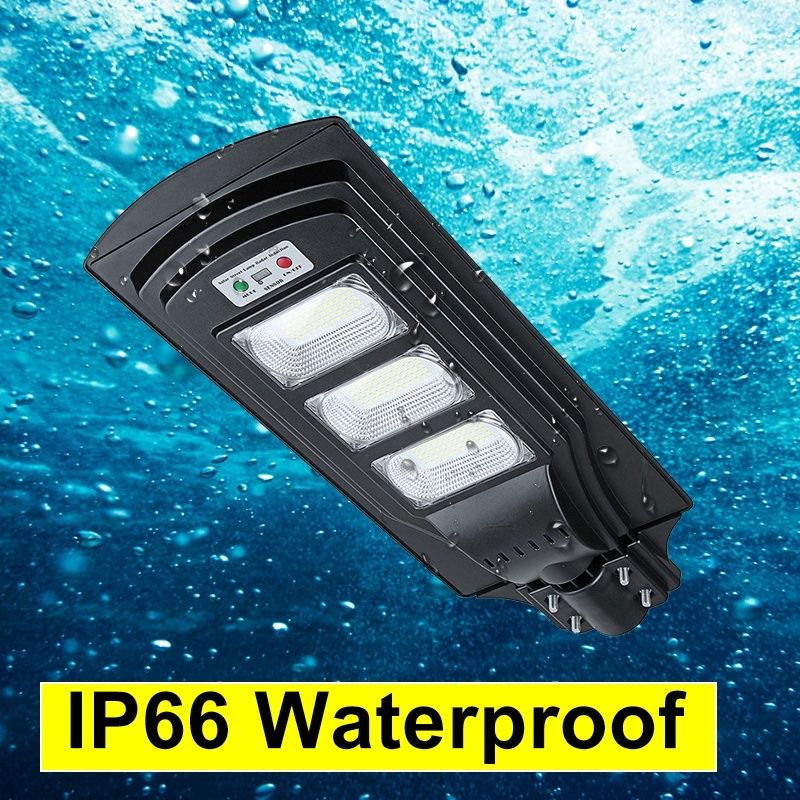 60W/120W/180W (60/120/180LED) 6500K Solar Panel Street Light IP66 Waterproof +4 Modes + Remote Control,Outdoor Garden Street Wall Lamp Security Lighting