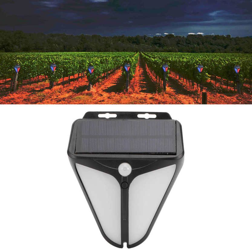 Outdoor Alarm Lamp Solar Waterproof Human Body Induction Light for Yard Farm Warehouse Fence