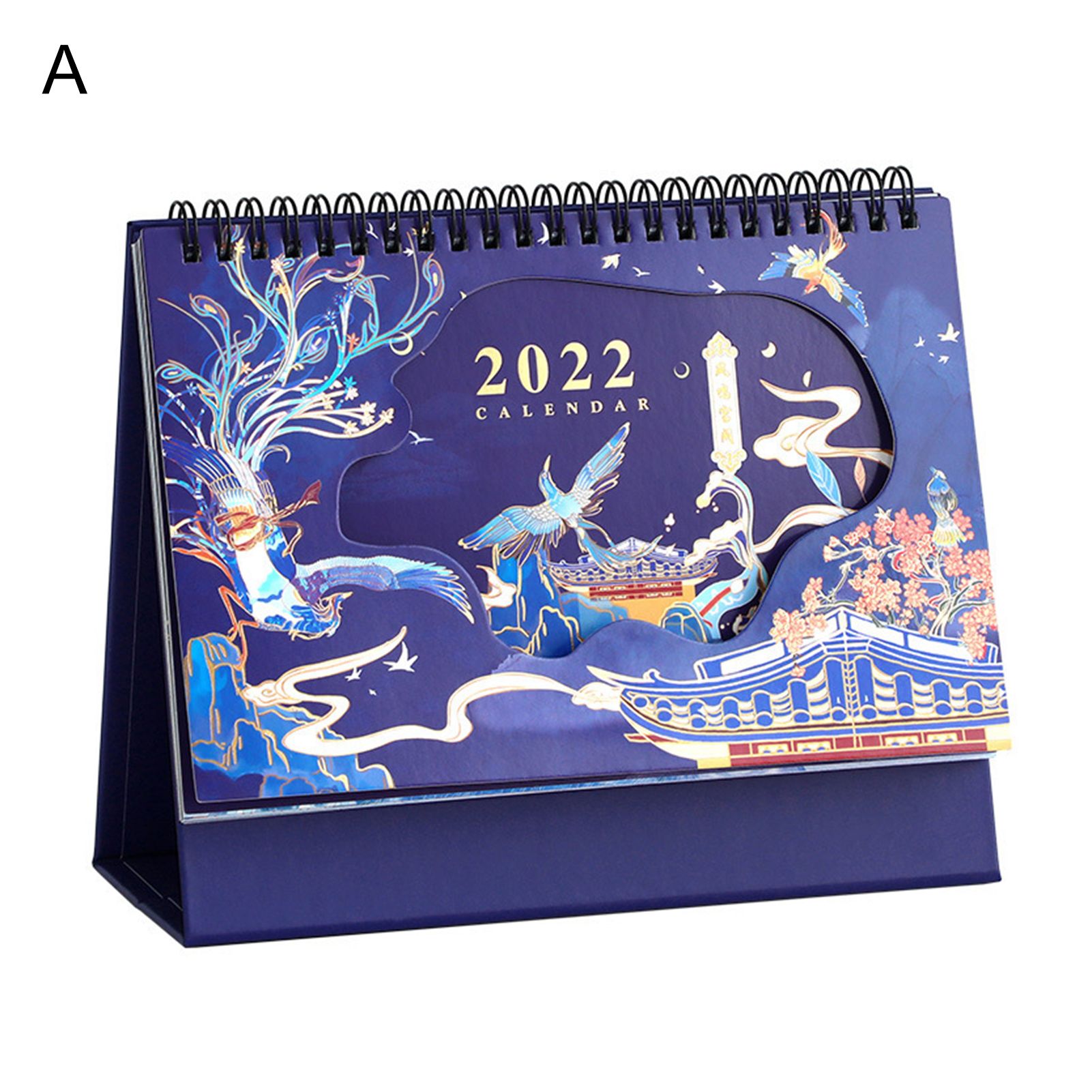 Calendar Chinese Style 360 Degree Pages Turning 2022 Calendar