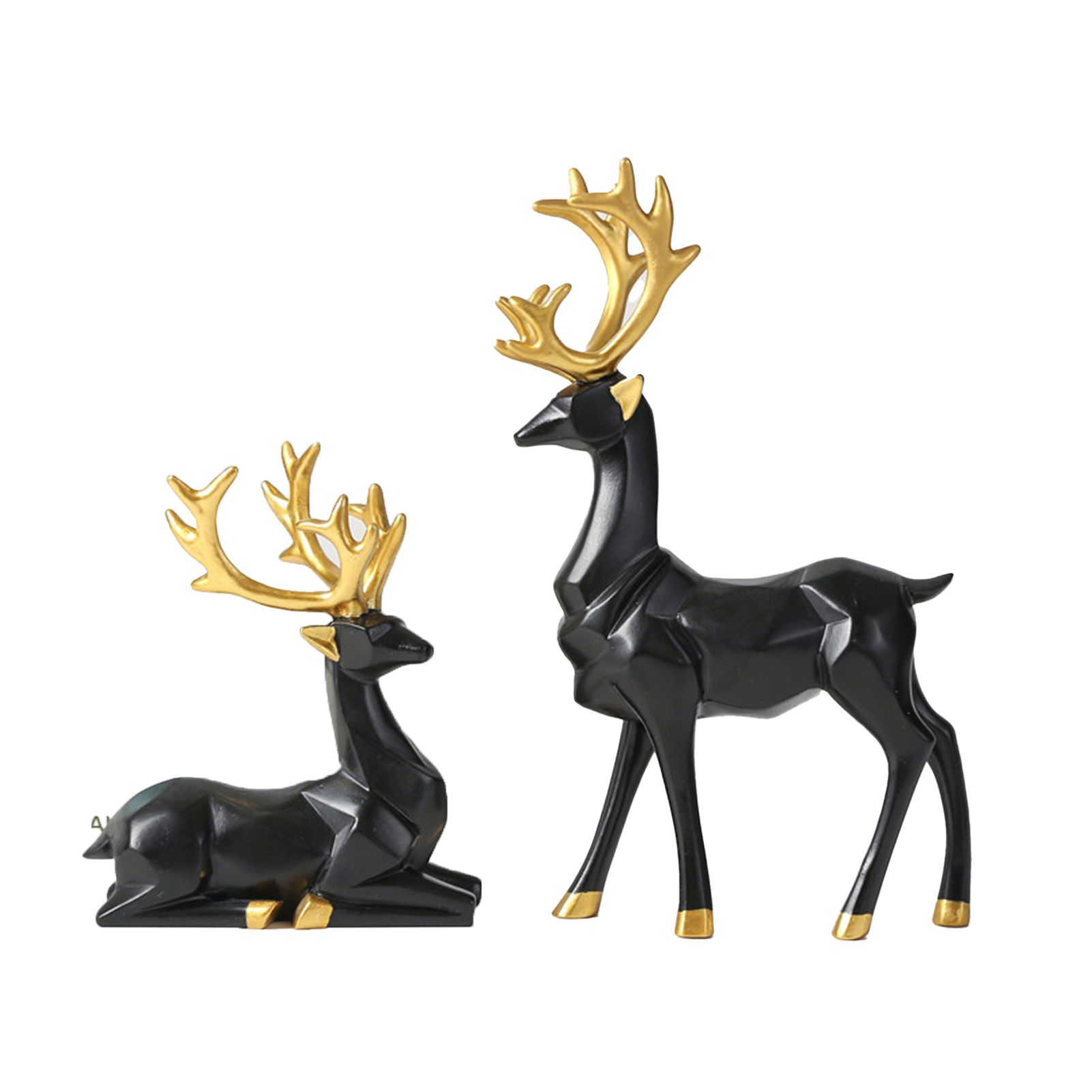 Elk Ornament Artistic Christmas Reindeer Couple Sculpture