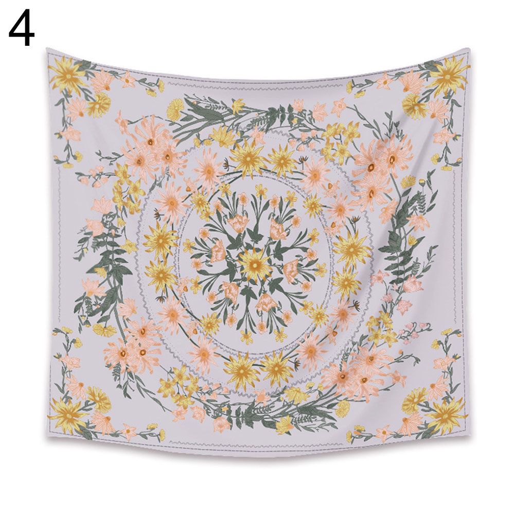 Bohemia Style Flower Wall Hanging Tapestry Blanket Carpet Backdrop Decoration