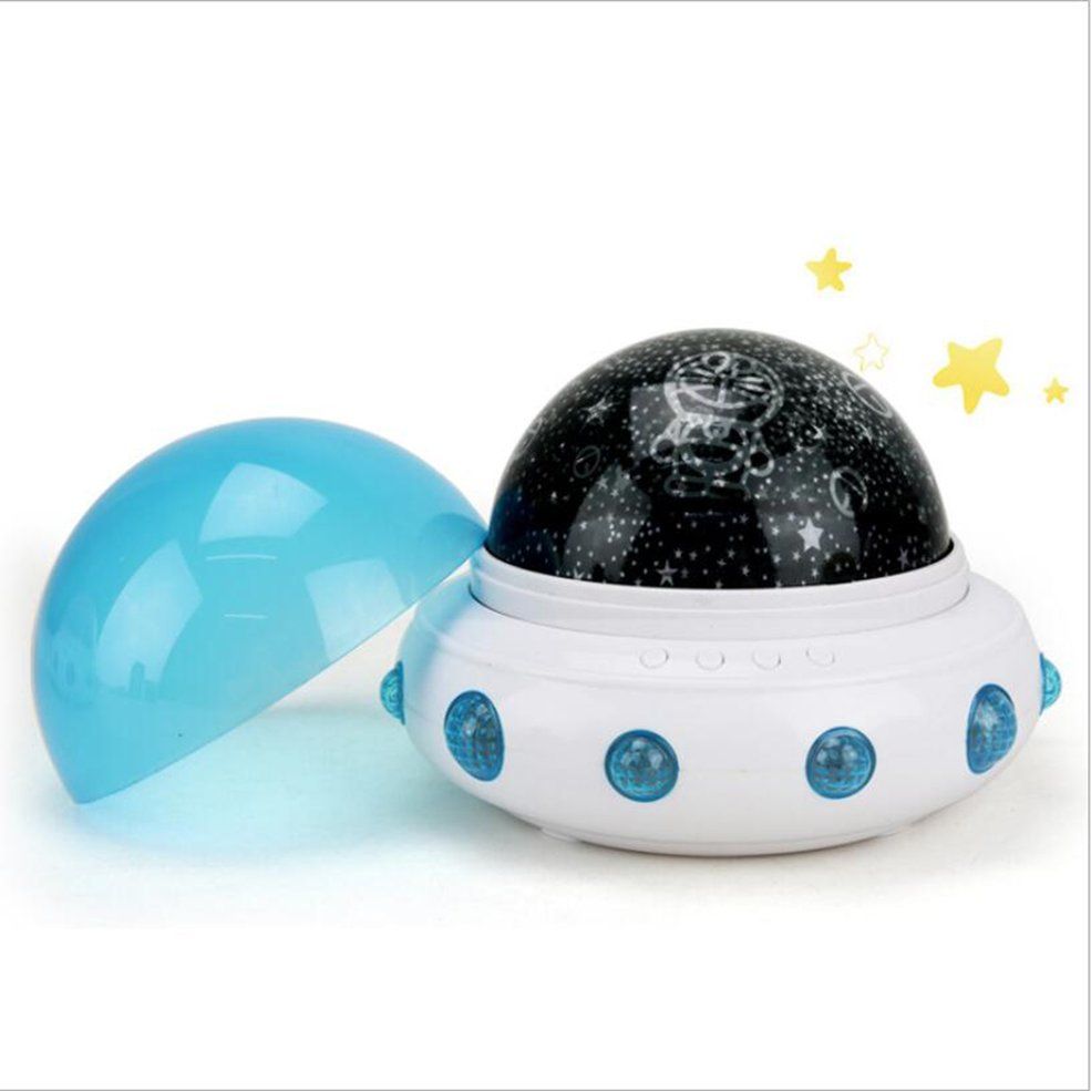 MA Creative UFO Starry Star Projection Night Light Romantic LED Lamp-blue