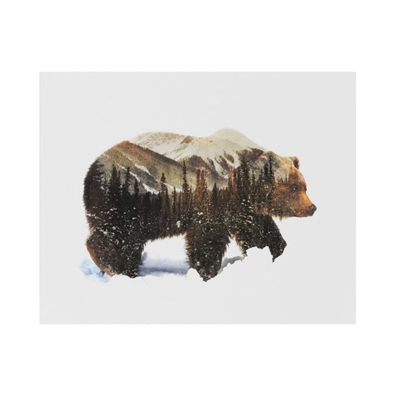 Delicate product Painting By Numbers Snowfield Bear Frameless Wall Art For Unique Gift