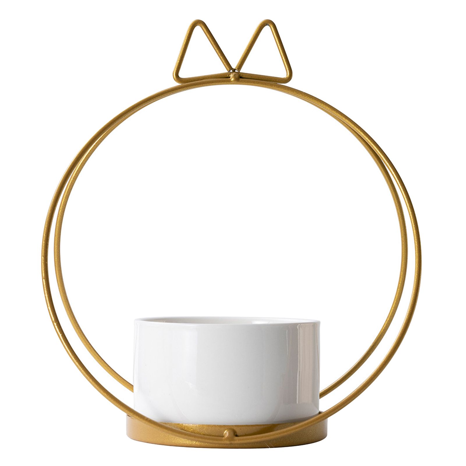 er Pot ic Style Round Pot with Iron Frame Sh