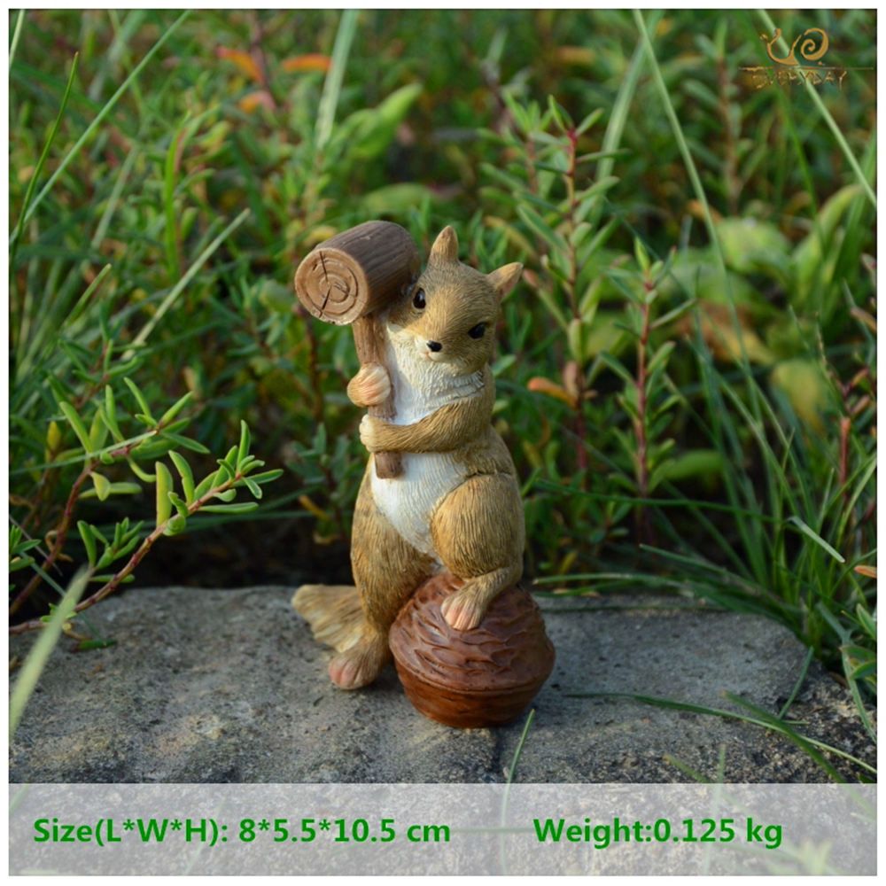Collection Squirrel  Figurine  Miniatures Fairy Garden Ornaments Home Decoration FrieGift Bonsai Decor