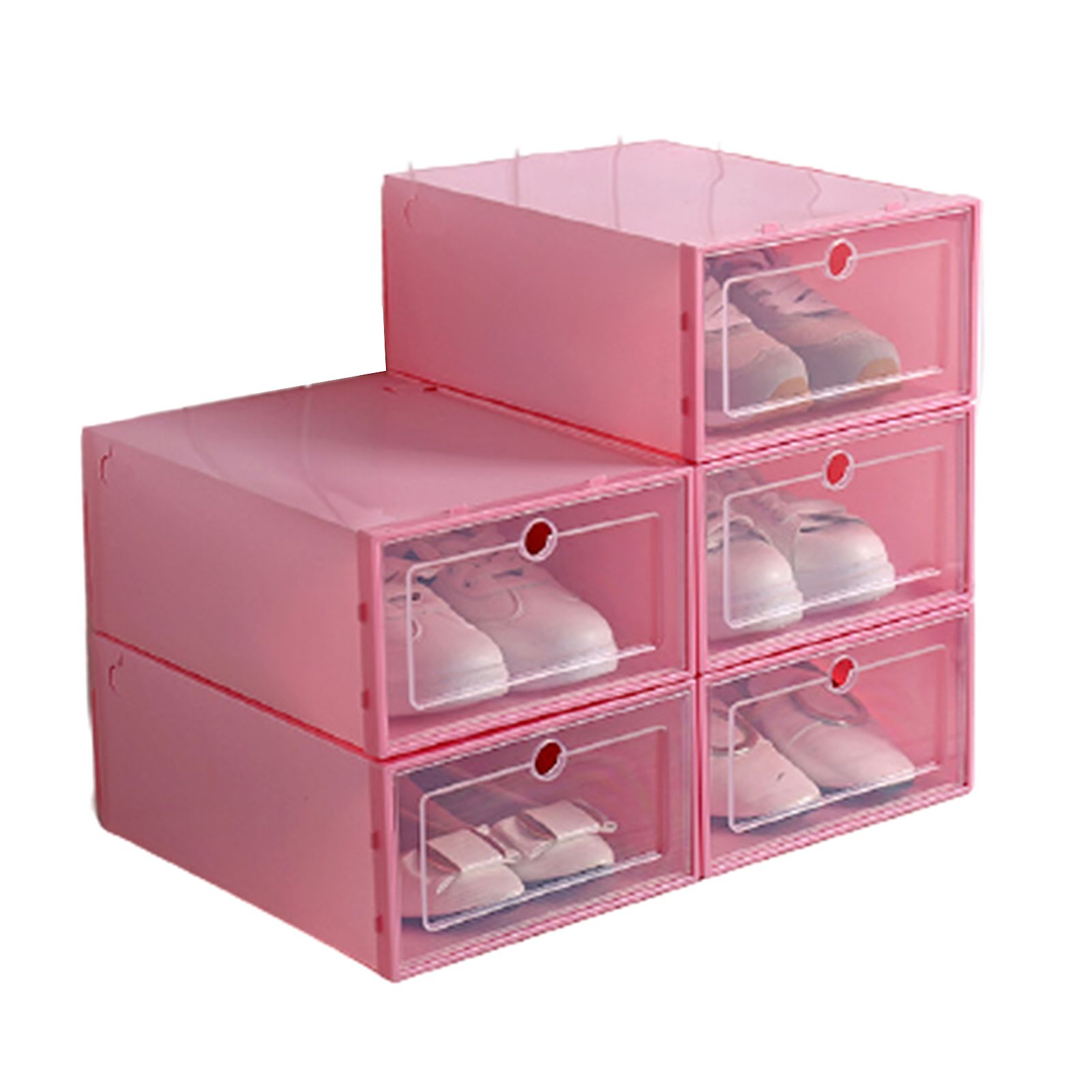 Transparent Stkable Dustproof Flip Type Shoes Storage Container Home Decor