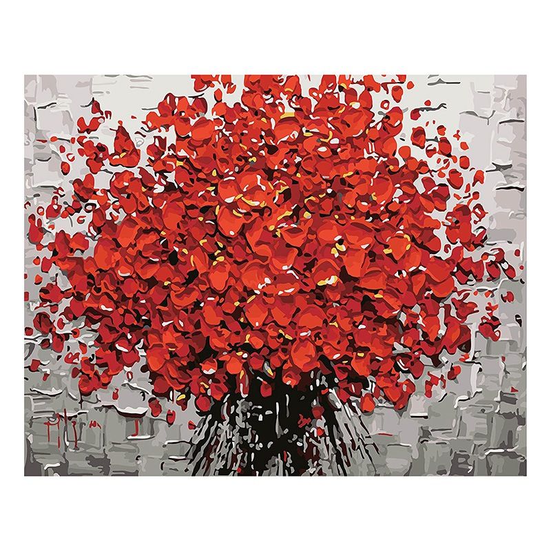 Paint By Numbers for Adults and Kids DIY Painting Gift Kits Pre-Printed Canvas Art Home Decoration -Flowers 16X20 Inch