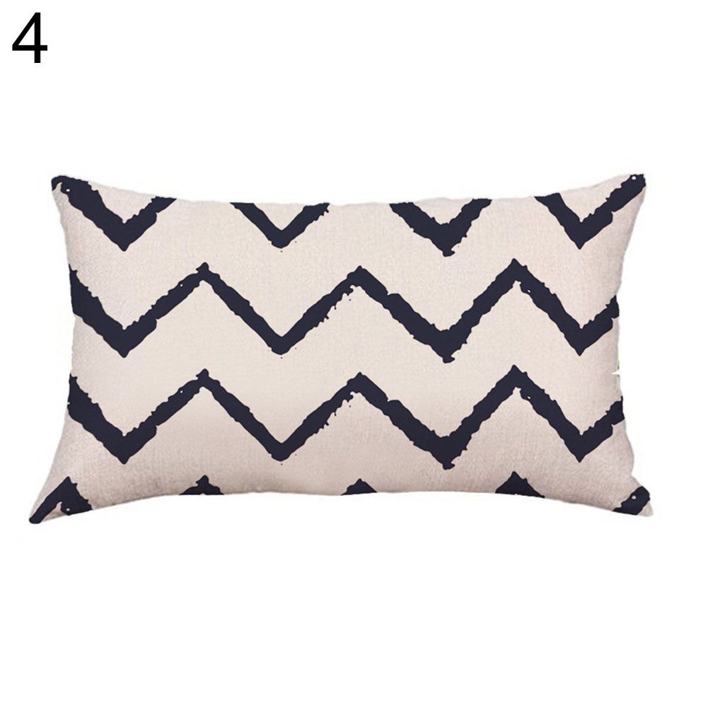Bike Bird Geometric Pattern Throw Pillow Case Cushion Cover Sofa Bed Car Decor