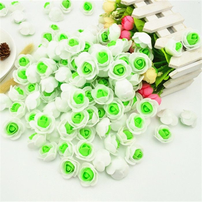 20pcs 3cm DIY Handmade PE Foam Flowers Black Artificial Rose Flower Head Wedding Home Decorations Scrapbooking Kids Gift Crafts