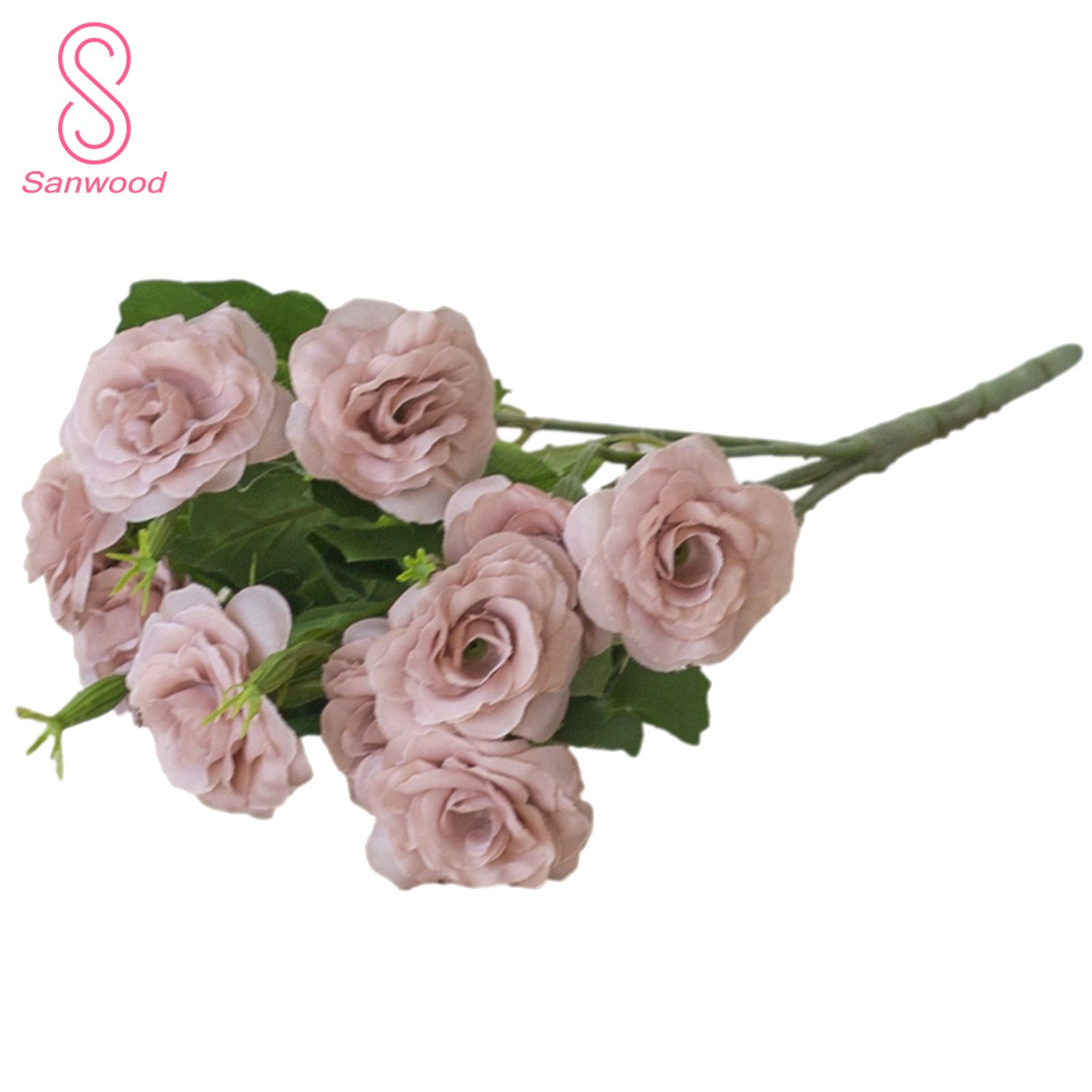 Simulated Flower Ornamental Faux Silk Rose Simulation Flower Ornament