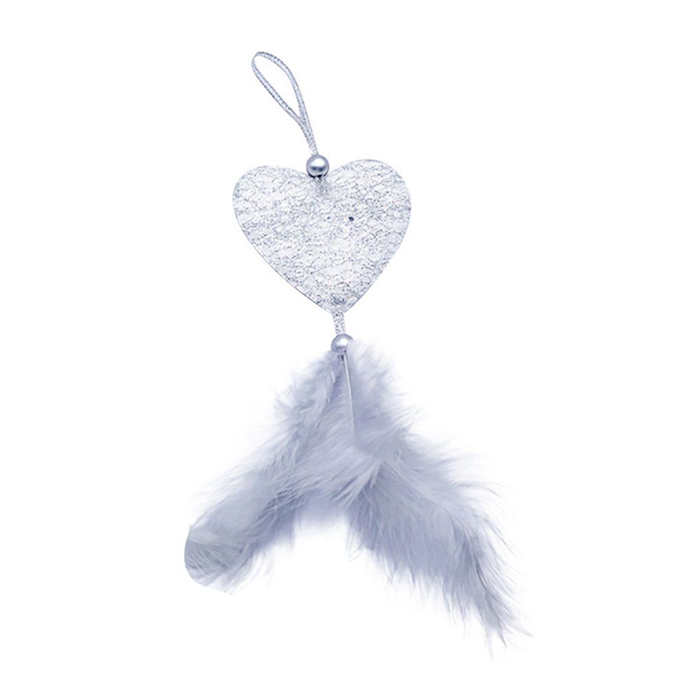 Christmas Ornaments Five-Pointed Star Love Feather Pendant For Home Ornament