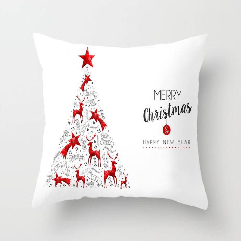 Christmas Pillow Case Snowflake Elk Pillowcase Xmas Tree Cushion Cases Pillow Cover New Year Santa Claus Cushion Covers Decor