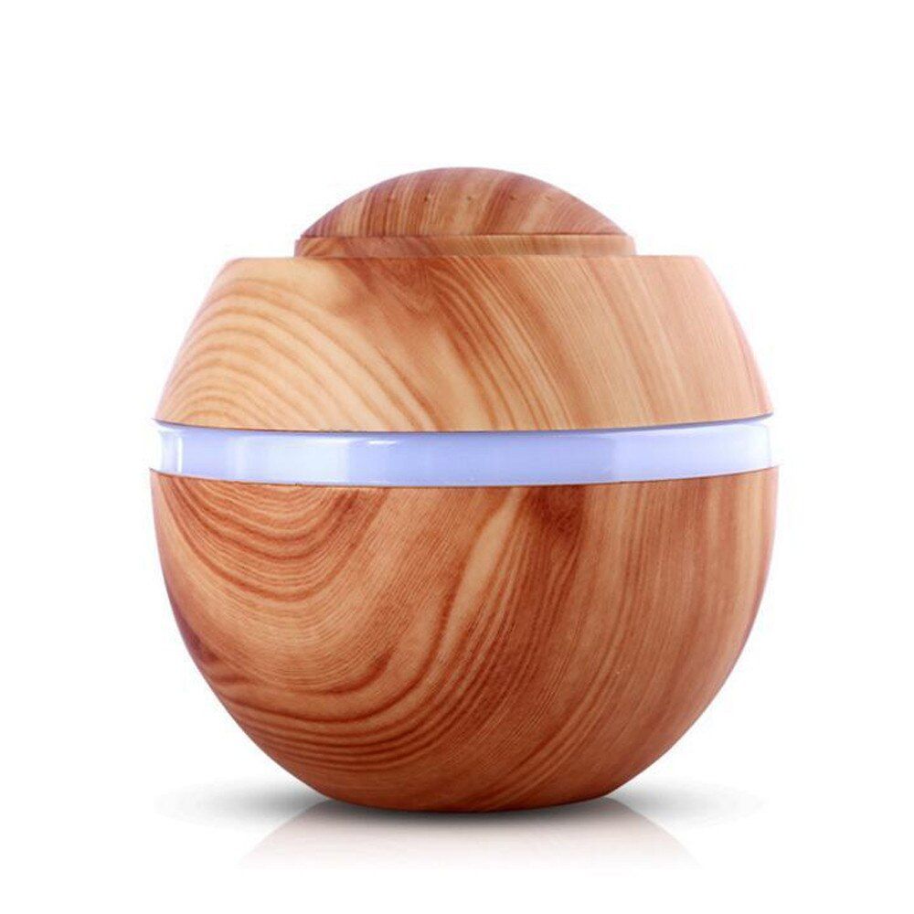 500ml USB Air Aroma Humidifier Ultrasonic LED 7 Color Changing Essential Oil Dif Humidifier With Mini USB Fan for Home office#30