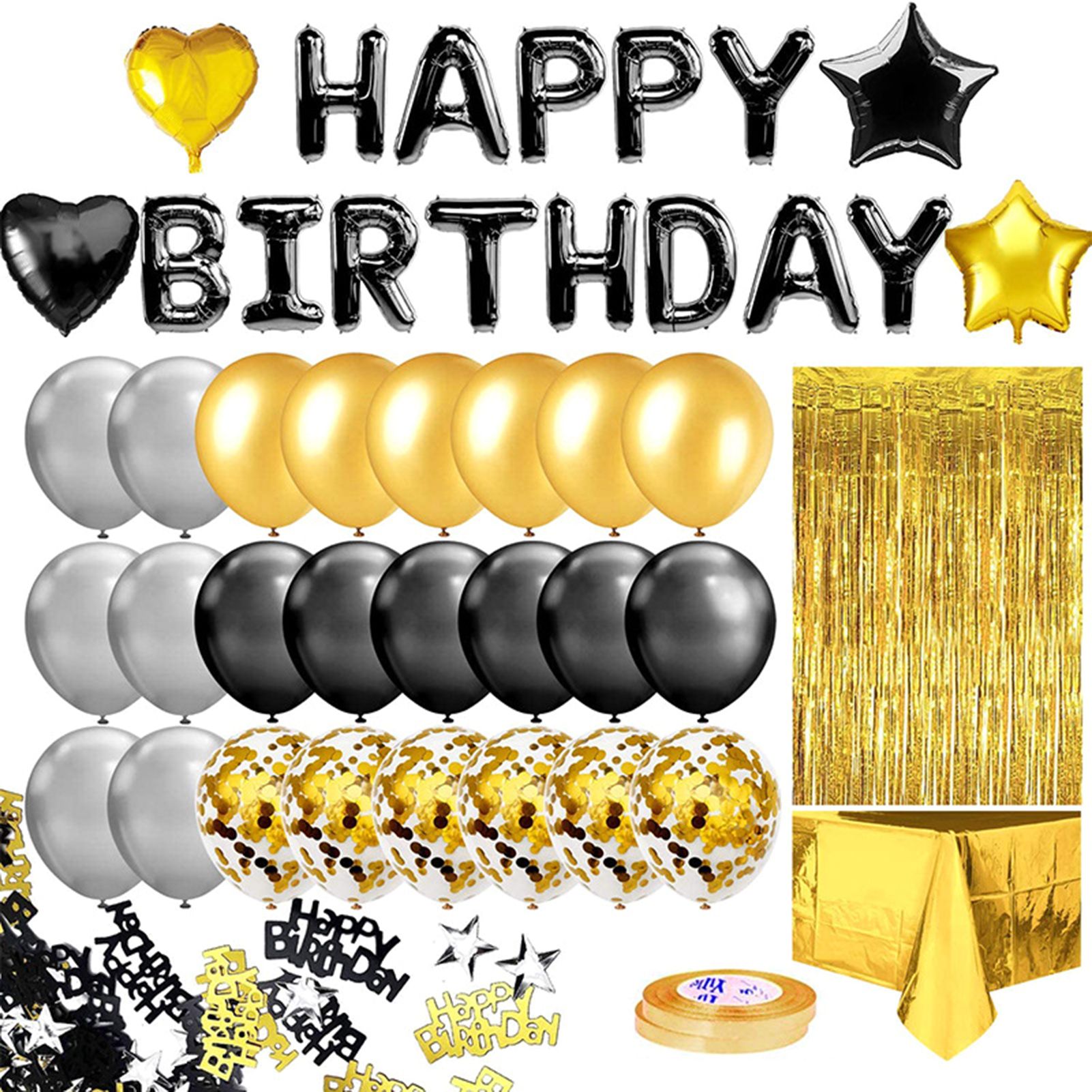 44PCS B-alloon Decoration Colorful B-alloon Set Kit for Wedding Birthday Party Home DIY Projects Decoration