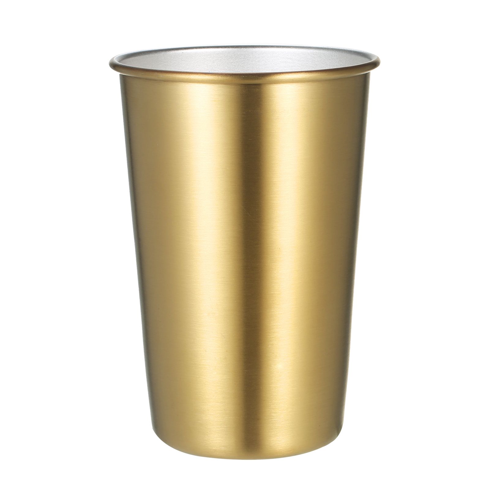10 Pack 500ML Gold Color Stainless Steel Cup Bar Party Coffee Mug Colored Metal Tumblers Wide Mouth Cups Cold and Heat Resistant Mug Unbreakable for Indoor Outdoor Use