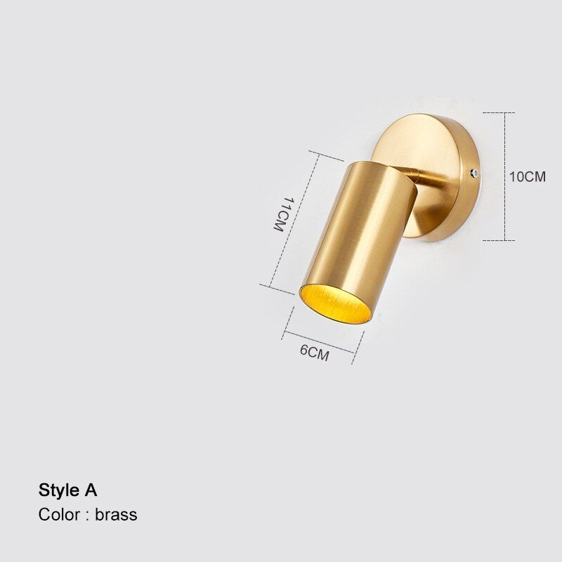 Modern Led Nordic Wall Lamp For Bedroom Decor Office Study Bedside Reading Lighting Fixtures Luxury Brass Plating Stairs Lights
