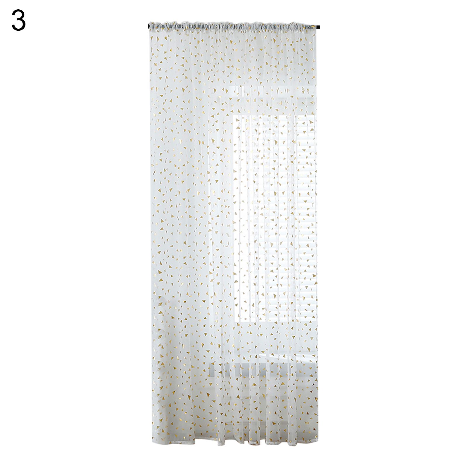 Translucent Window Curtain Bronzing Polyester Elegant Voile Curtain Drapes for Decoration