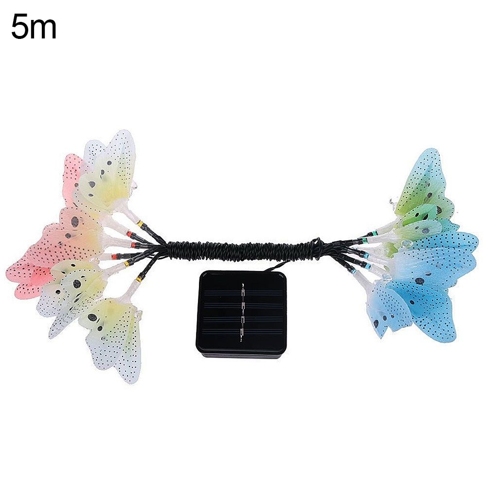 12/20 LED Solar Power Fibre Optic Butterfly Dragonfly String Light Garden Decor
