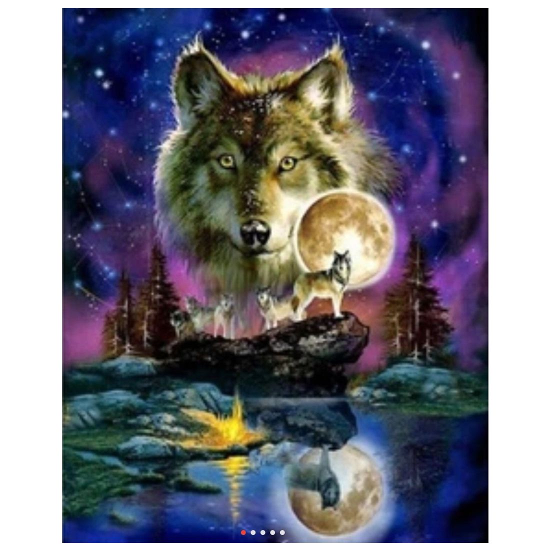Harmony 30x40cm Diamond Cross Stitch painting, Art  CRAFT(Wolves)