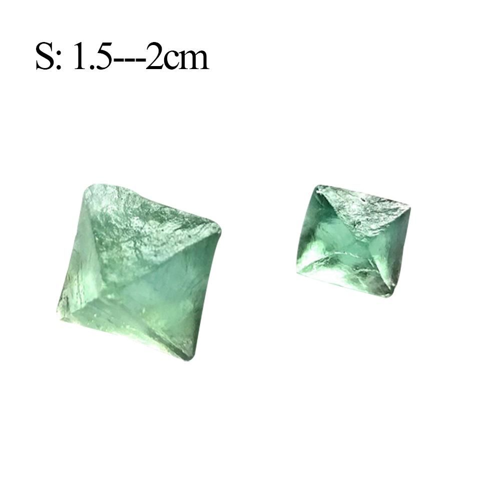 Natural Octahedral Colorful Fluorite Raw Gemstone Ornament Cane Decoration Green Purple Crystals Mineral Collection Stones