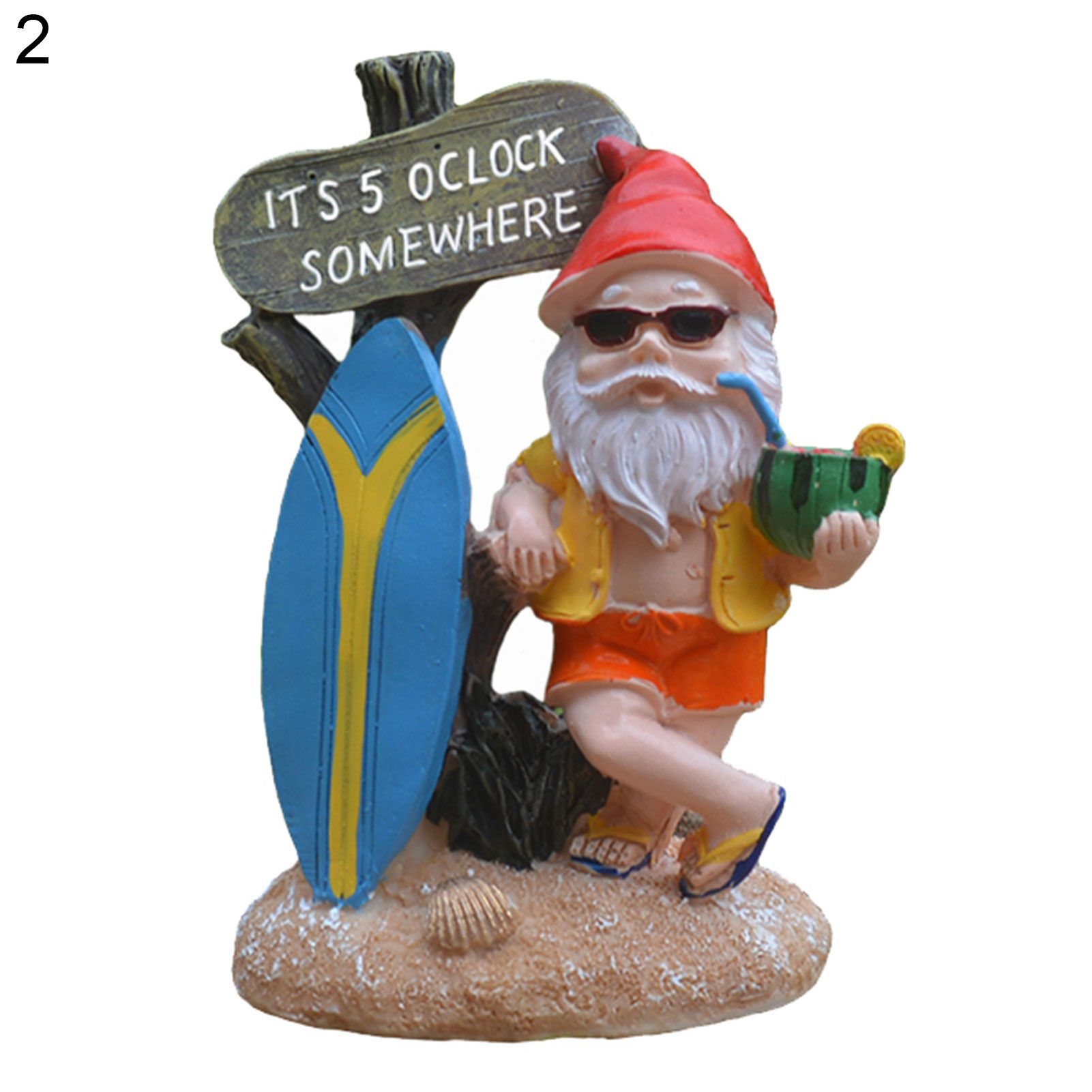 Livecity Gnome Sculpture Waterproof Anti-Rust Resin Dwarfs Landscape Ornaments Home Decor