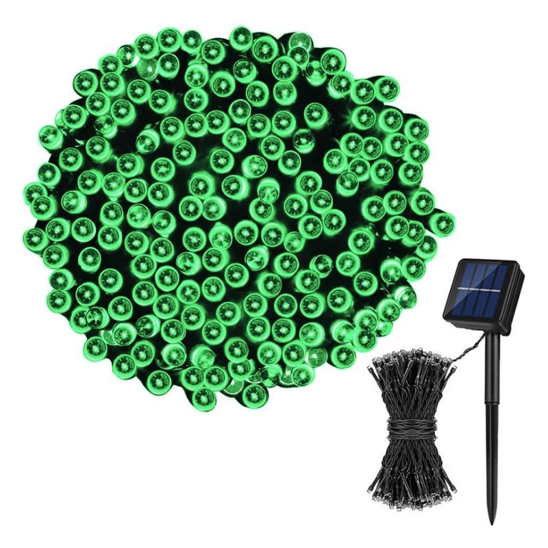 Green Wire Solar Power String Light Christmas Holiday Outdoor Decoration Fairy Lamp Luz Luces Navidad Solaire Lamparas Exterieur--Red--9 Meter 50LED