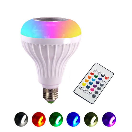 Smart Led Remote Control Bluetooth Speaker Music Bulb - AC 220V, RGB remote control Bluetooth music bulb lamp, Led Music Bulb With Bluetooth Speaker - Pin System
