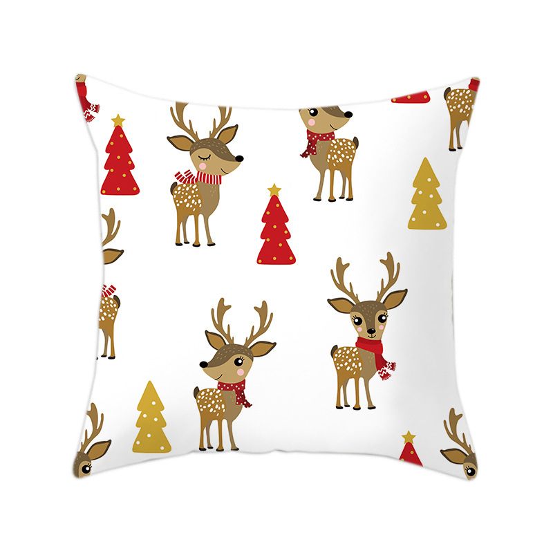 Harmony Christmas Santa Claus Print Pillow Case Polyester Home Pillow Cover Xmas Home DecoraTing Christmas Pillow Case Bedroom