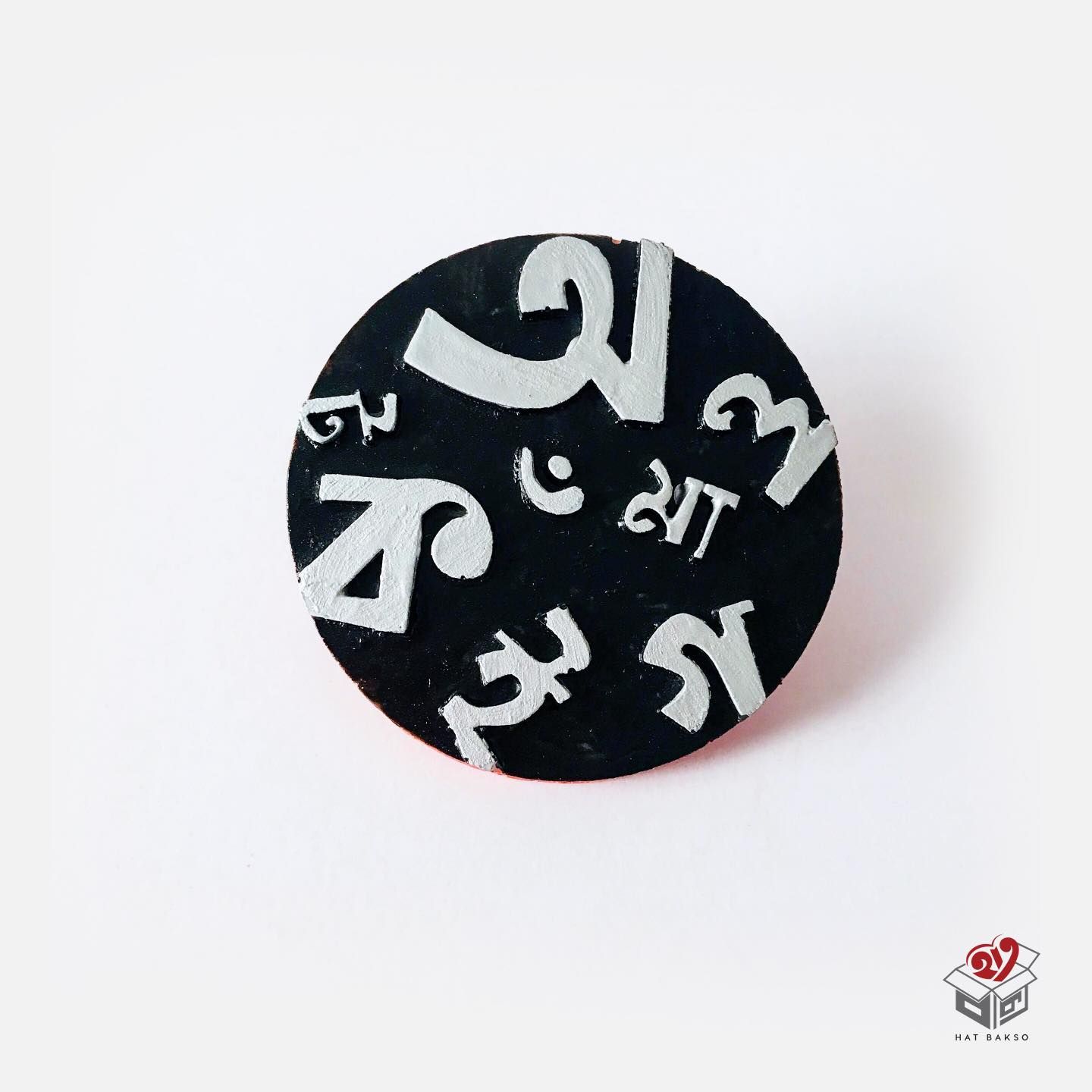 Fridge Magnet Bornomala of Bangladesh Hand Made & Hand Painted For Home Decoration Made From Marble Stone For Gift