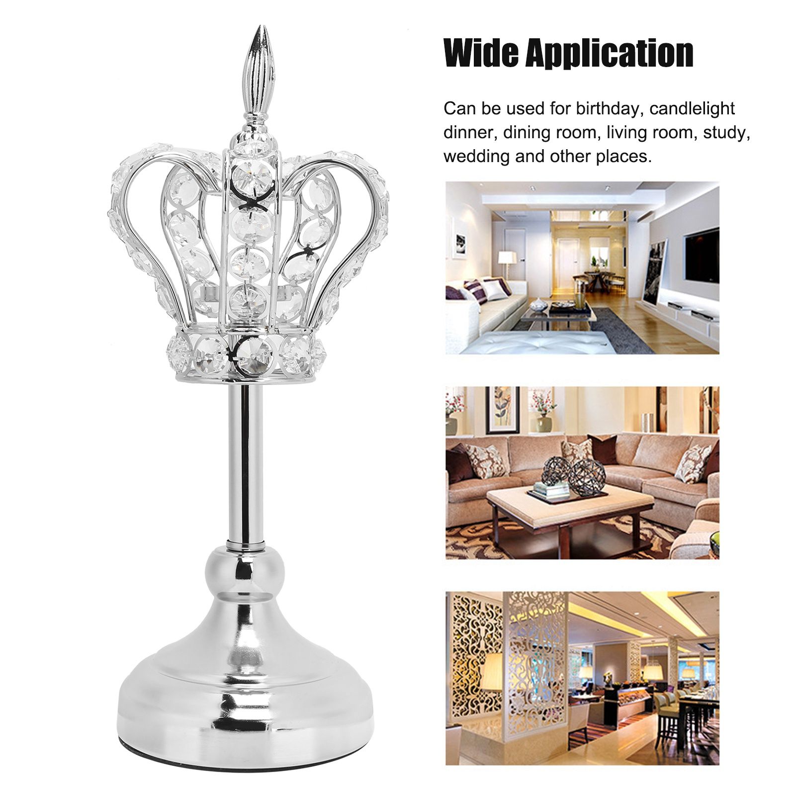 Home Ornament Crown Shape Tea Light Holders Candlestick Candle Holder Stand Wedding Ornaments Decoration