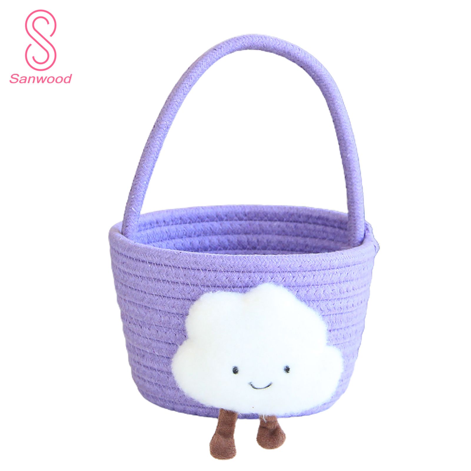 Cotton Rope Basket Soft-touching Space Saving Woven Basket